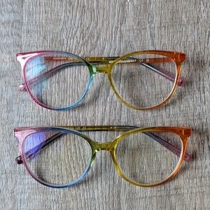 Eyebuydirect Positivity Rainbow Cat Eye Glasses Frames Bundle Of Two
